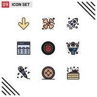 9 Creative Icons Modern Signs and Symbols of interface hero launch header project Editable Vector Design Elements