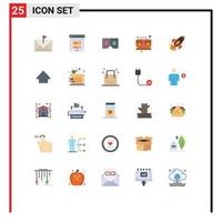 Set of 25 Modern UI Icons Symbols Signs for business case data storage business bag Editable Vector Design Elements