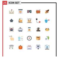 Set of 25 Modern UI Icons Symbols Signs for business case data storage business bag Editable Vector Design Elements