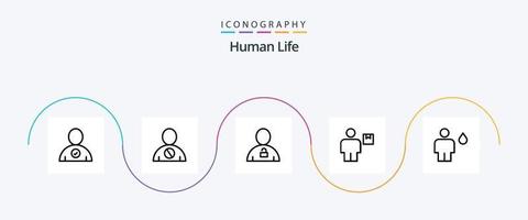 humano línea 5 5 icono paquete incluso envío. humano. avatar. cuerpo. desbloqueado vector