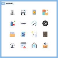 16 Creative Icons Modern Signs and Symbols of port puzzle message jigsaw application Editable Pack of Creative Vector Design Elements