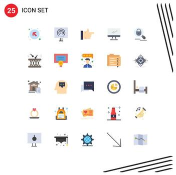 25 Flat Color concept for Websites Mobile and Apps search imac stream device computer Editable Vector Design Elements