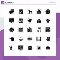 25 Creative Icons Modern Signs and Symbols of aperture offer success laptop gass Editable Vector Design Elements