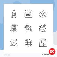 9 Creative Icons Modern Signs and Symbols of content development monday coding usa Editable Vector Design Elements