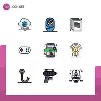 9 Creative Icons Modern Signs and Symbols of idea seo online document marketing bandage Editable Vector Design Elements