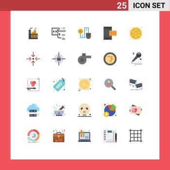 25 Universal Flat Colors Set for Web and Mobile Applications lemon chalk mouse online connection Editable Vector Design Elements