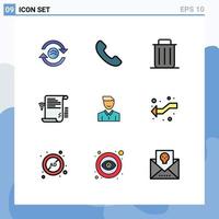 9 Creative Icons Modern Signs and Symbols of avatar wifi garbage presentation data Editable Vector Design Elements