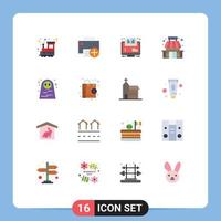 Set of 16 Modern UI Icons Symbols Signs for store building hardware course webinar Editable Pack of Creative Vector Design Elements