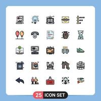 25 Creative Icons Modern Signs and Symbols of kitchen pin web rolling computer Editable Vector Design Elements