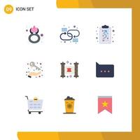9 Universal Flat Colors Set for Web and Mobile Applications wealth holding network hand tactics Editable Vector Design Elements