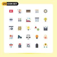 25 Universal Flat Colors Set for Web and Mobile Applications decorate bank accessories ui basic Editable Vector Design Elements
