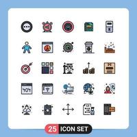 Set of 25 Modern UI Icons Symbols Signs for presentation paper off report jewelry Editable Vector Design Elements