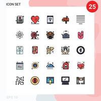 25 Creative Icons Modern Signs and Symbols of align mail box connection post smartphone Editable Vector Design Elements