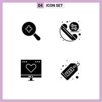 Universal Icon Symbols Group of 4 Modern Solid Glyphs of expanded like call redial money Editable Vector Design Elements