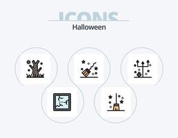 Halloween Line Filled Icon Pack 5 Icon Design. . halloween. holiday. dollar. tree vector