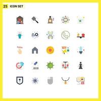 Universal Icon Symbols Group of 25 Modern Flat Colors of saint coffee bag seo package optimization Editable Vector Design Elements