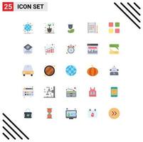 conjunto de 25 moderno ui íconos símbolos señales para calc cuaderno iluminación libro enchufe editable vector diseño elementos