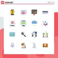 16 Creative Icons Modern Signs and Symbols of pin google internet money back Editable Pack of Creative Vector Design Elements