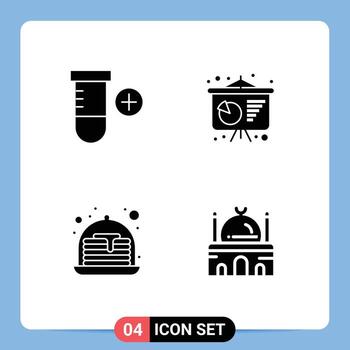 Set of Modern UI Icons Symbols Signs for add building business presentation cake mosque Editable Vector Design Elements