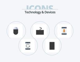 Devices Flat Icon Pack 5 Icon Design. mobile. devices. hardware. device. type vector