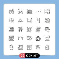 Set of 25 Vector Lines on Grid for crypto currency coin fashion nxt money Editable Vector Design Elements