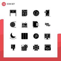 Universal Icon Symbols Group of 16 Modern Solid Glyphs of message instant page dialog hair treatment Editable Vector Design Elements