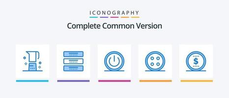 Complete Common Version Blue 5 Icon Pack Including sewing. accessories. furniture. ui. on. Creative Icons Design vector