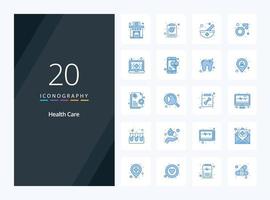 20 Health Care Blue Color icon for presentation vector