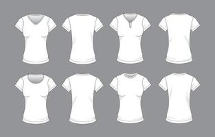 contorno blanco camiseta Bosquejo vector