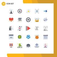 Set of 25 Modern UI Icons Symbols Signs for vision eye security business healthy Editable Vector Design Elements