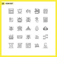 25 Creative Icons Modern Signs and Symbols of programming coding shopping code google glass Editable Vector Design Elements