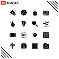 Set of 16 Modern UI Icons Symbols Signs for tax payday women money count Editable Vector Design Elements