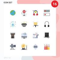 Universal Icon Symbols Group of 16 Modern Flat Colors of lab energy customer tools setting Editable Pack of Creative Vector Design Elements