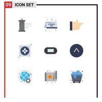 Pictogram Set of 9 Simple Flat Colors of playstation console fathers day hardware computer Editable Vector Design Elements