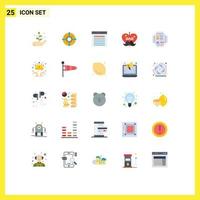 Set of 25 Modern UI Icons Symbols Signs for cpu love find fathers day dad Editable Vector Design Elements