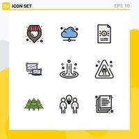 9 Creative Icons Modern Signs and Symbols of effect macbook document laptop computer Editable Vector Design Elements