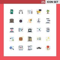 Universal Icon Symbols Group of 25 Modern Flat Colors of tree play internet of things megaphone advertising Editable Vector Design Elements