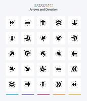 Creative Arrow 25 Glyph Solid Black icon pack  Such As arrow. chevron. down. arrow. full vector