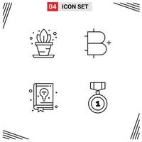 Modern Set of 4 Filledline Flat Colors Pictograph of home education add cryptocurrency learning Editable Vector Design Elements