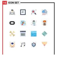 16 Creative Icons Modern Signs and Symbols of treadmill stadium bug pollution gas Editable Pack of Creative Vector Design Elements