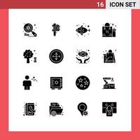 16 Universal Solid Glyphs Set for Web and Mobile Applications eid gift small bag water Editable Vector Design Elements