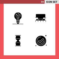 Set of Commercial Solid Glyphs pack for concept water fake construction business Editable Vector Design Elements