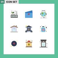 9 Universal Flat Colors Set for Web and Mobile Applications canada home pay support online Editable Vector Design Elements