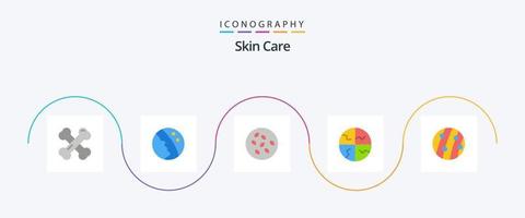 Skin Flat 5 Icon Pack Including dandruff. skin. seeds. skin care. dry skin vector