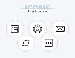 User Interface Line Icon Pack 5 Icon Design. sidebar. interface. interface. communication. image vector