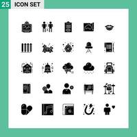 25 Universal Solid Glyphs Set for Web and Mobile Applications location australian shared australia line Editable Vector Design Elements