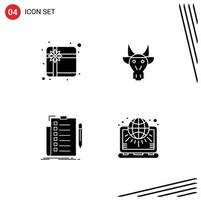 Thematic Vector Solid Glyphs and Editable Symbols of box checklist adornment indian list Editable Vector Design Elements