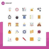 Set of 25 Modern UI Icons Symbols Signs for gears shoulder bag coding purse handbag Editable Vector Design Elements