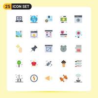 25 Universal Flat Color Signs Symbols of mac app premium product money business Editable Vector Design Elements