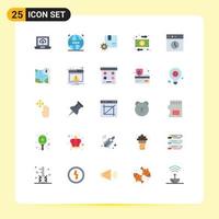 25 Universal Flat Color Signs Symbols of mac app premium product money business Editable Vector Design Elements